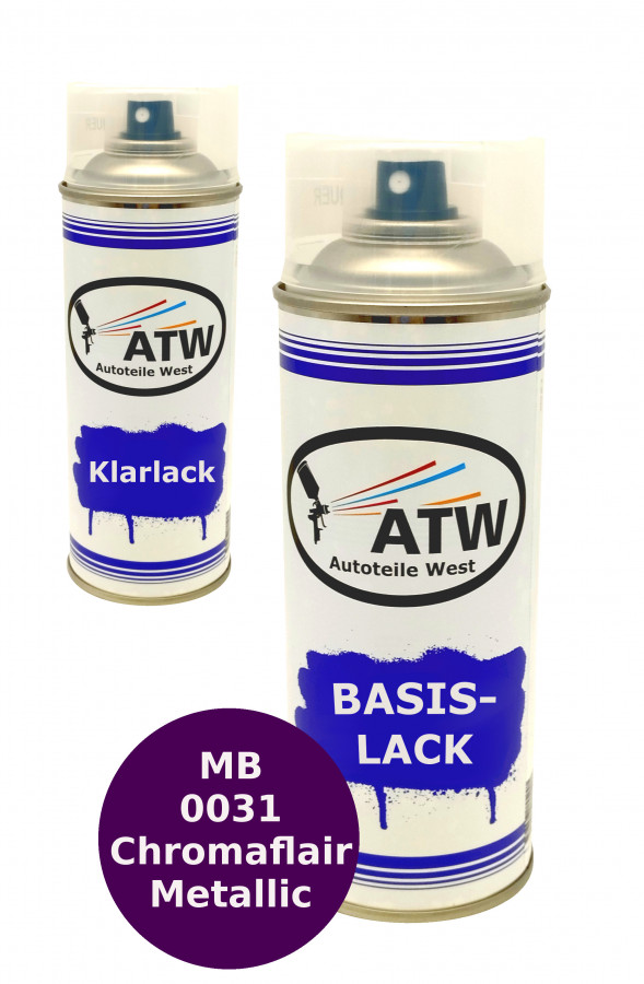 Autolack für Mercedes Benz 0031 Chromaflair Metallic +400ml Klarlack Set